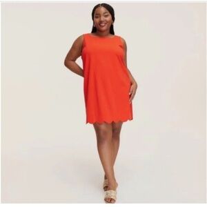 Kate Spade (target collab) orange scalloped dress